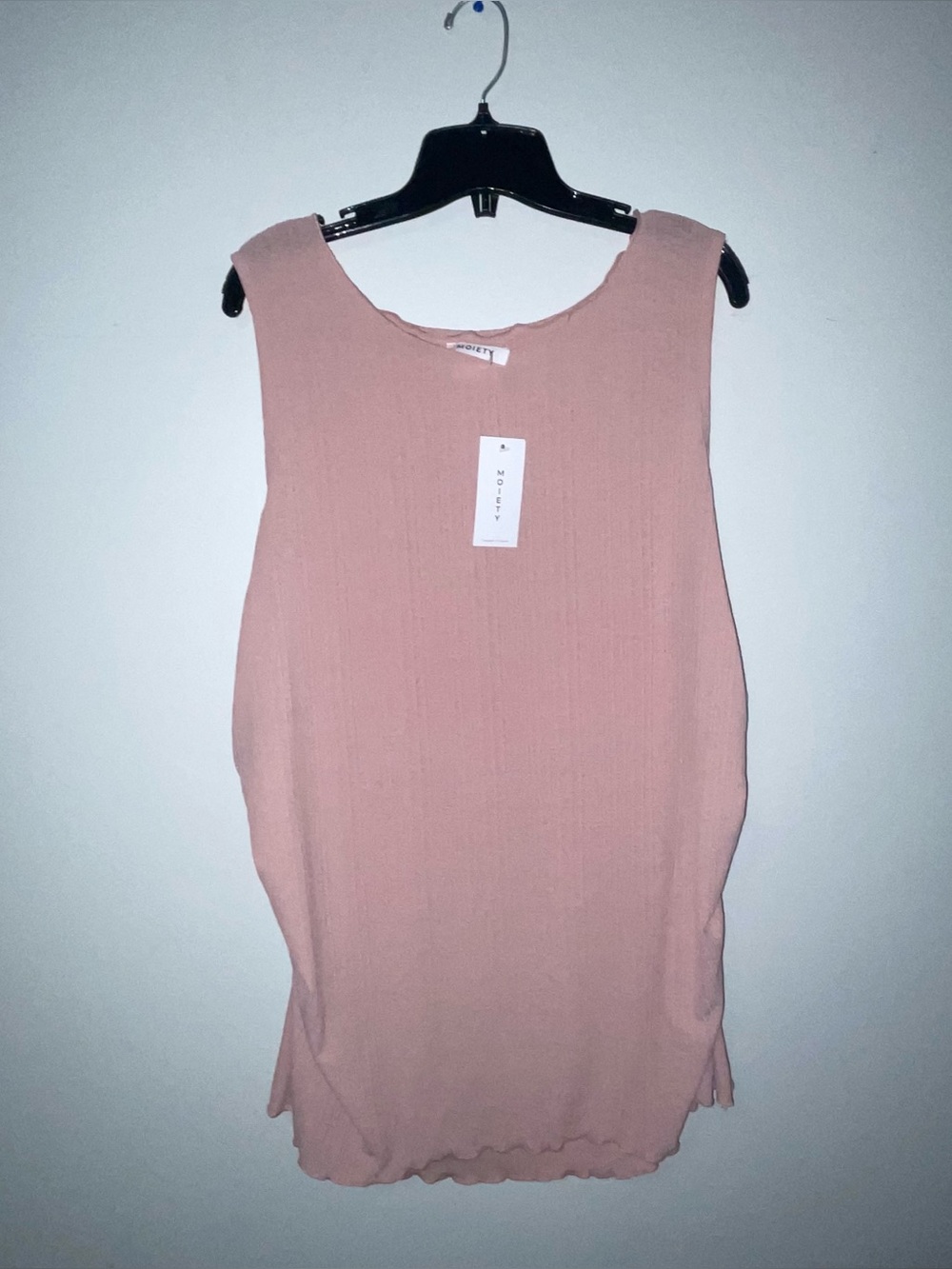 3xl pink Moiety textured sleeveless top featuring  fits nice & stretchy